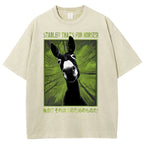Unisex Donkey Printed Washed Tee