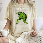 Unisex Japanese Frog Printed Washed Tee