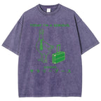 Unisex Goose Printed Washed Tee