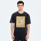 Unisex Silly Goose Printed Washed Tee
