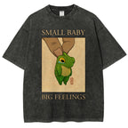 Unisex Small Baby Printed Washed Tee