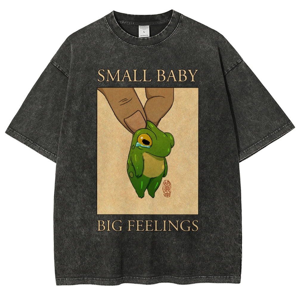 Unisex Small Baby Printed Washed Tee