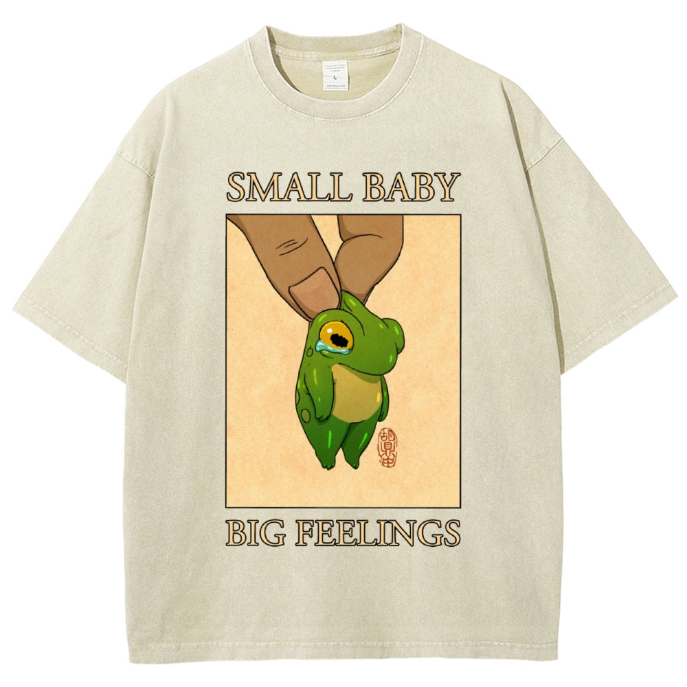 Unisex Small Baby Printed Washed Tee