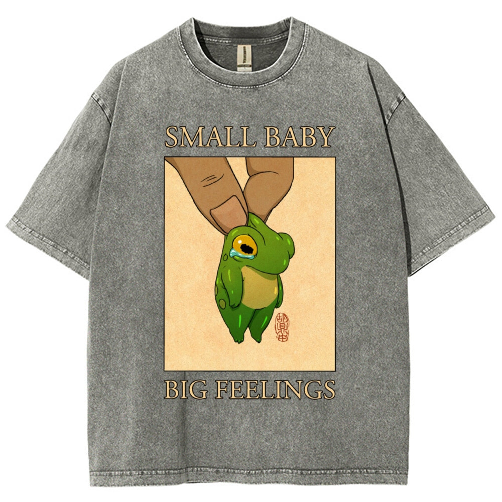 Unisex Small Baby Printed Washed Tee