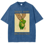 Unisex Small Baby Printed Washed Tee