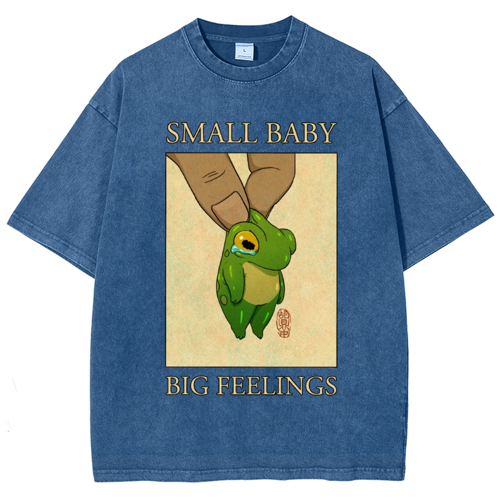Unisex Small Baby Printed Washed Tee