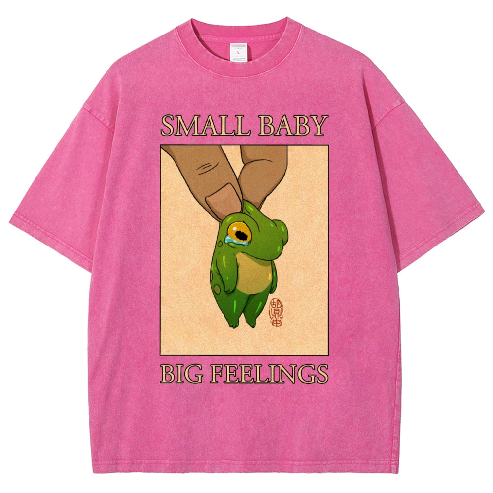 Unisex Small Baby Printed Washed Tee