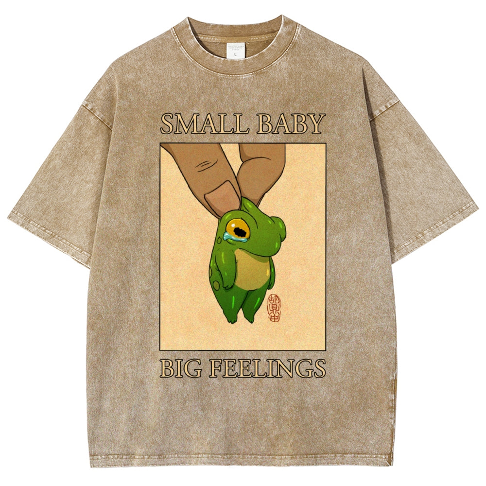 Unisex Small Baby Printed Washed Tee