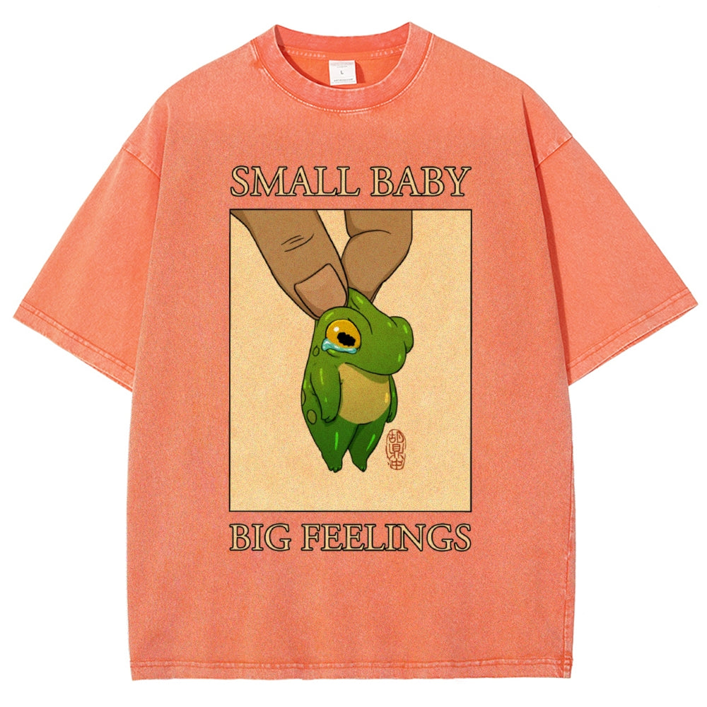 Unisex Small Baby Printed Washed Tee