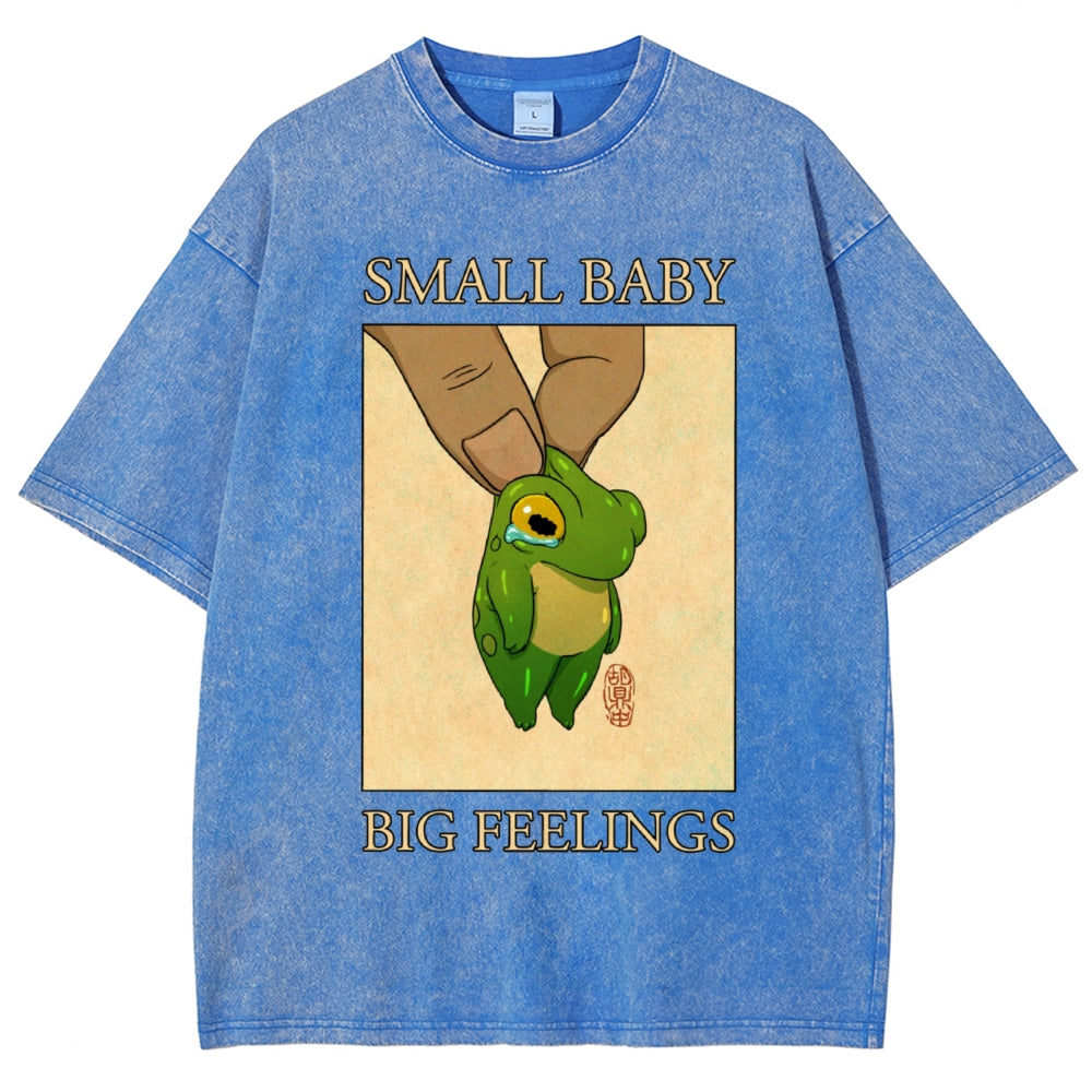 Unisex Small Baby Printed Washed Tee