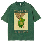 Unisex Small Baby Printed Washed Tee
