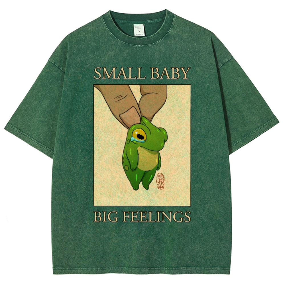 Unisex Small Baby Printed Washed Tee