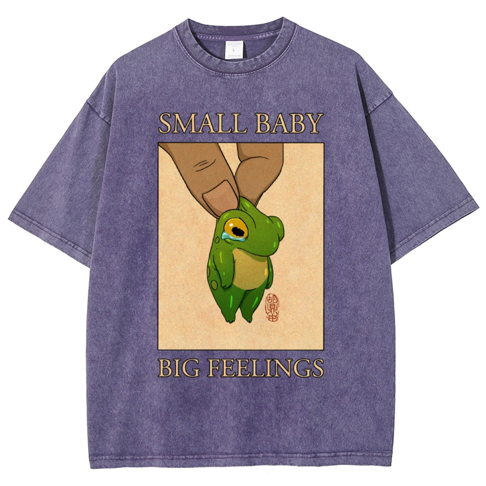 Unisex Small Baby Printed Washed Tee