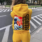 Fugaku36 Printed Back Cotton Hoodie