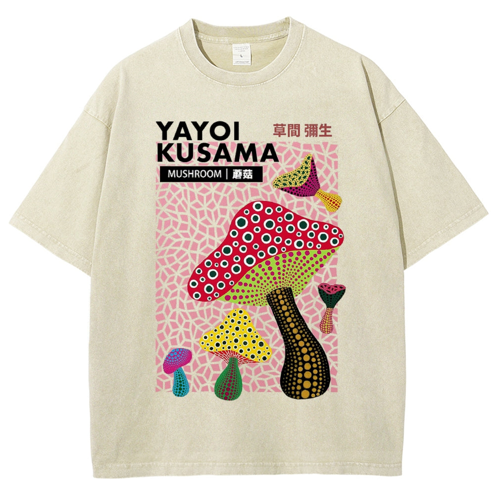 Yayoi Kusama Vintage Wash Japanese Design T-Shirt