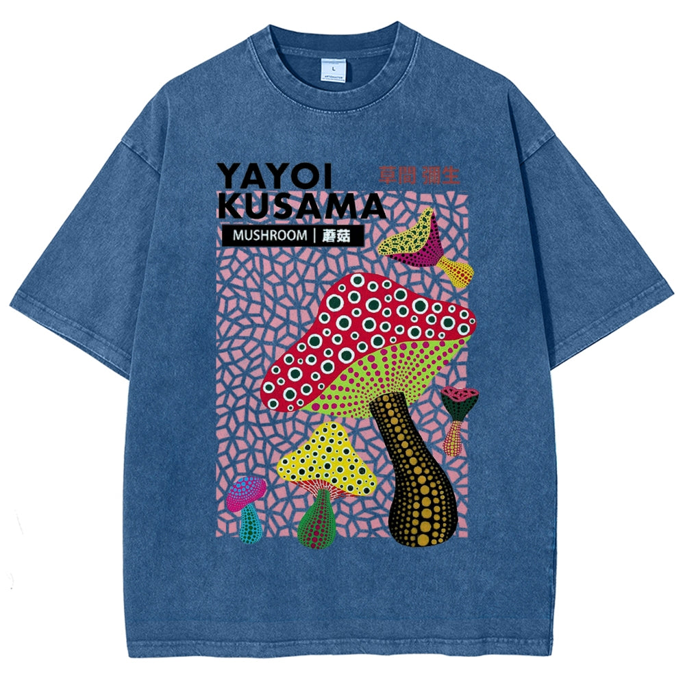Yayoi Kusama Vintage Wash Japanese Design T-Shirt
