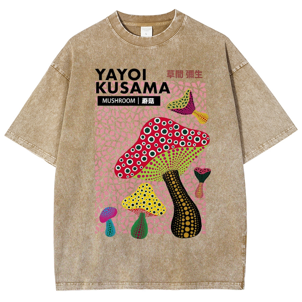 Yayoi Kusama Vintage Wash Japanese Design T-Shirt