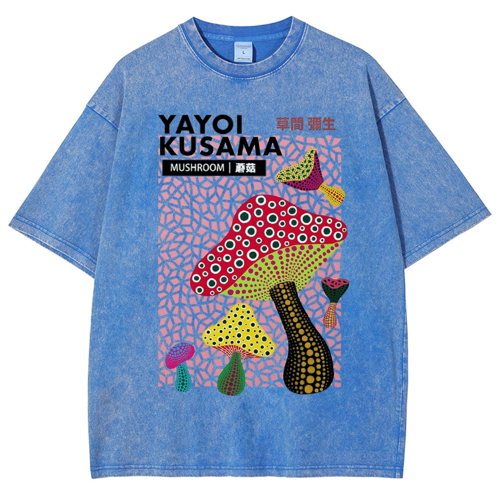 Yayoi Kusama Vintage Wash Japanese Design T-Shirt