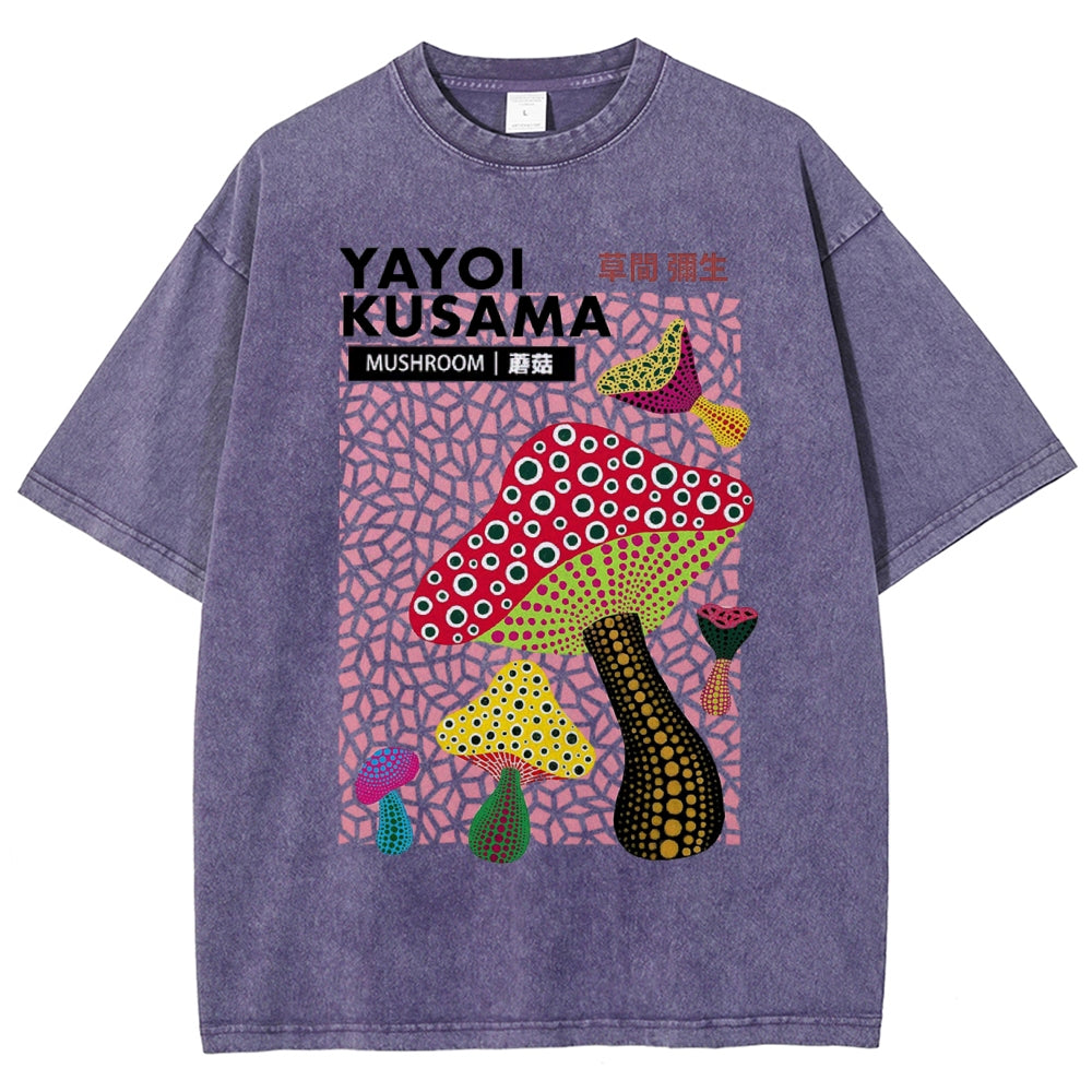 Yayoi Kusama Vintage Wash Japanese Design T-Shirt