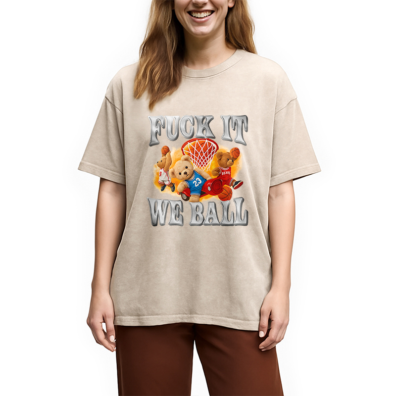 It We Ball Meme Washed T-Shirt