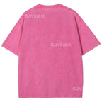 Unisex Polka Dot Fish Printed Washed Tee