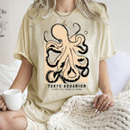 Unisex Octopus Printed Washed Tee
