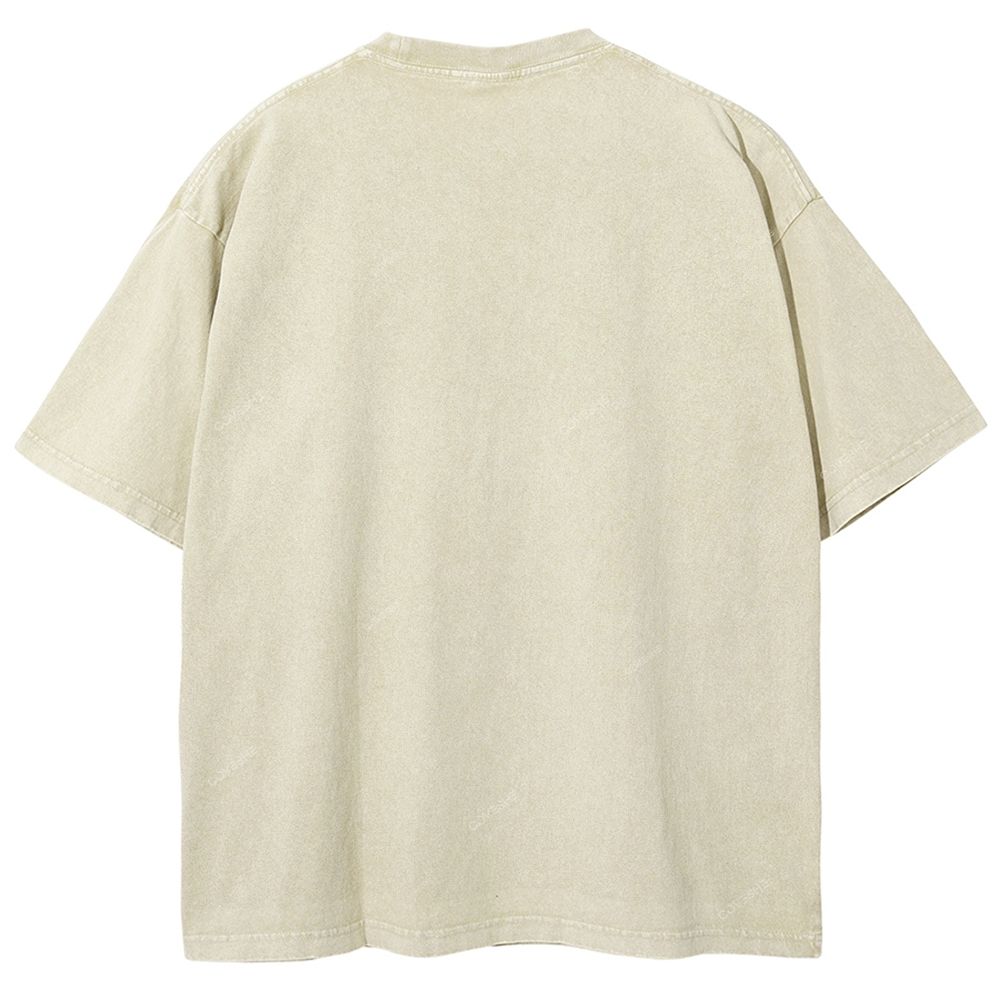 Unisex Japanese Sushi Printed Washed Tee