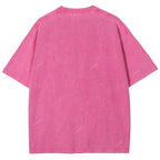 Unisex Colorful Cartoon Fish Printed Washed Tee