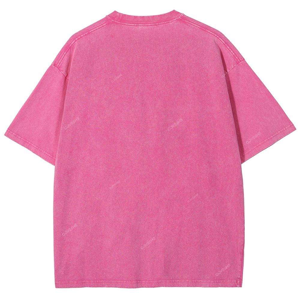 Unisex Japanese Sushi Printed Washed Tee