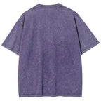 Unisex Japanese Lucky Cat Printed Washed Tee