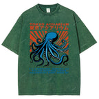 Unisex Tokyo Aquarium Printed Washed Tee