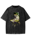 Frog Samurai Vintage Washed T-shirt