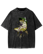 Frog Samurai Vintage Washed T-shirt
