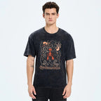 Women's Lobster Octopus Ocean Print Unisex Printed Washed Tee