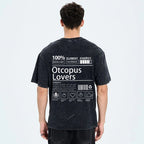 Unisex Octopus Lovers Printed Washed Tee