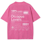 Unisex Octopus Lovers Printed Washed Tee