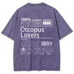 Unisex Octopus Lovers Printed Washed Tee