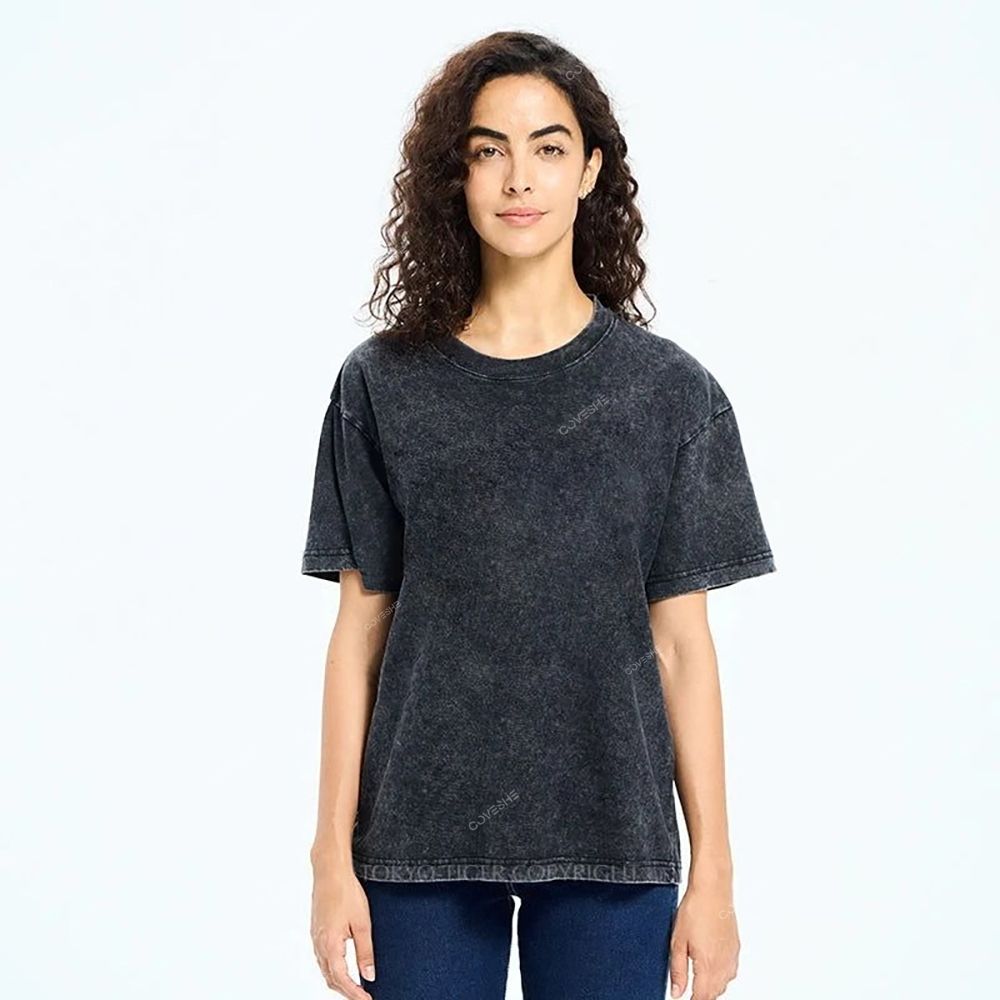 Unisex Turtle Printed Washed Tee