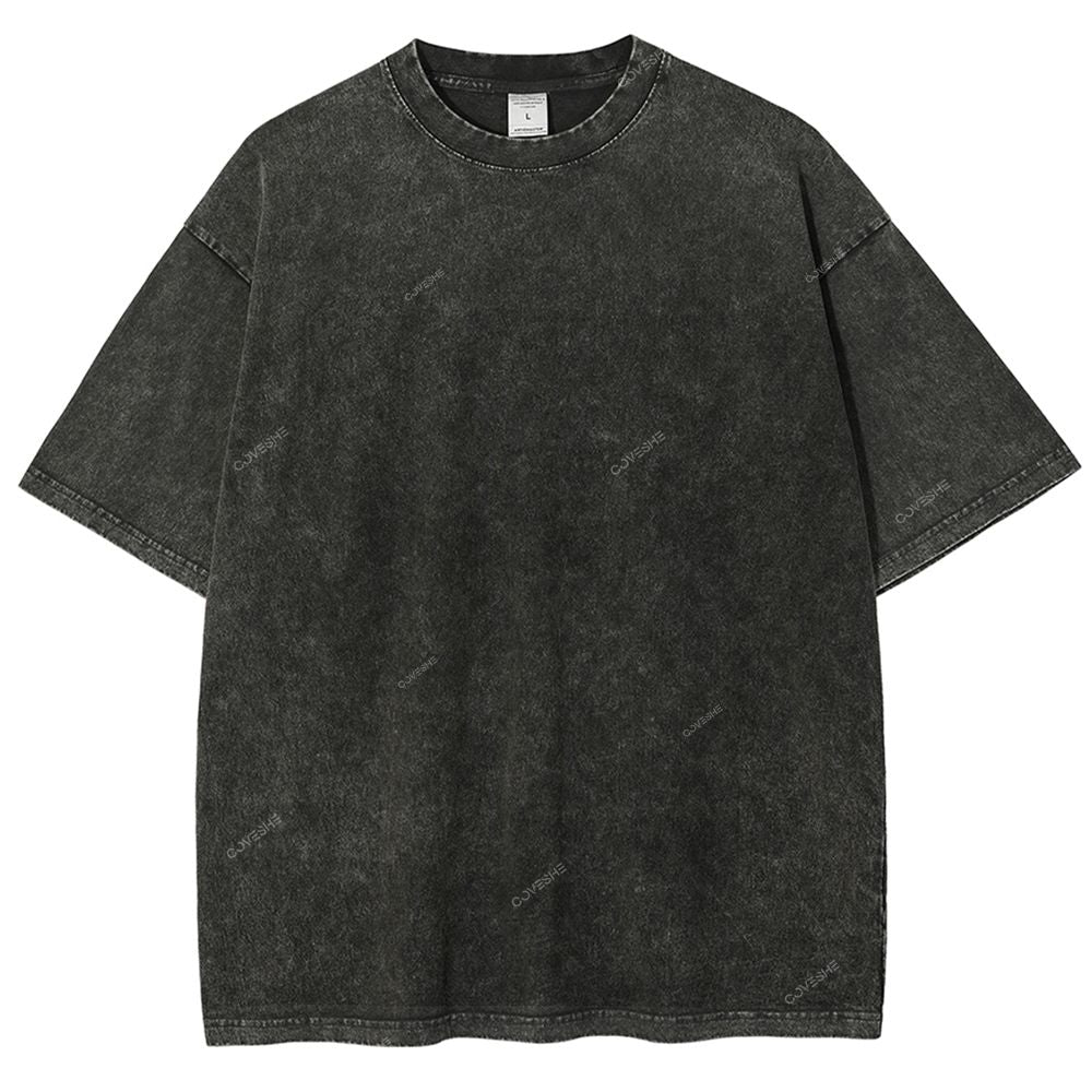 Unisex Turtle Printed Washed Tee