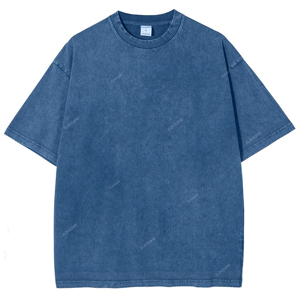 Unisex Art Goldfish Printed Washed Tee