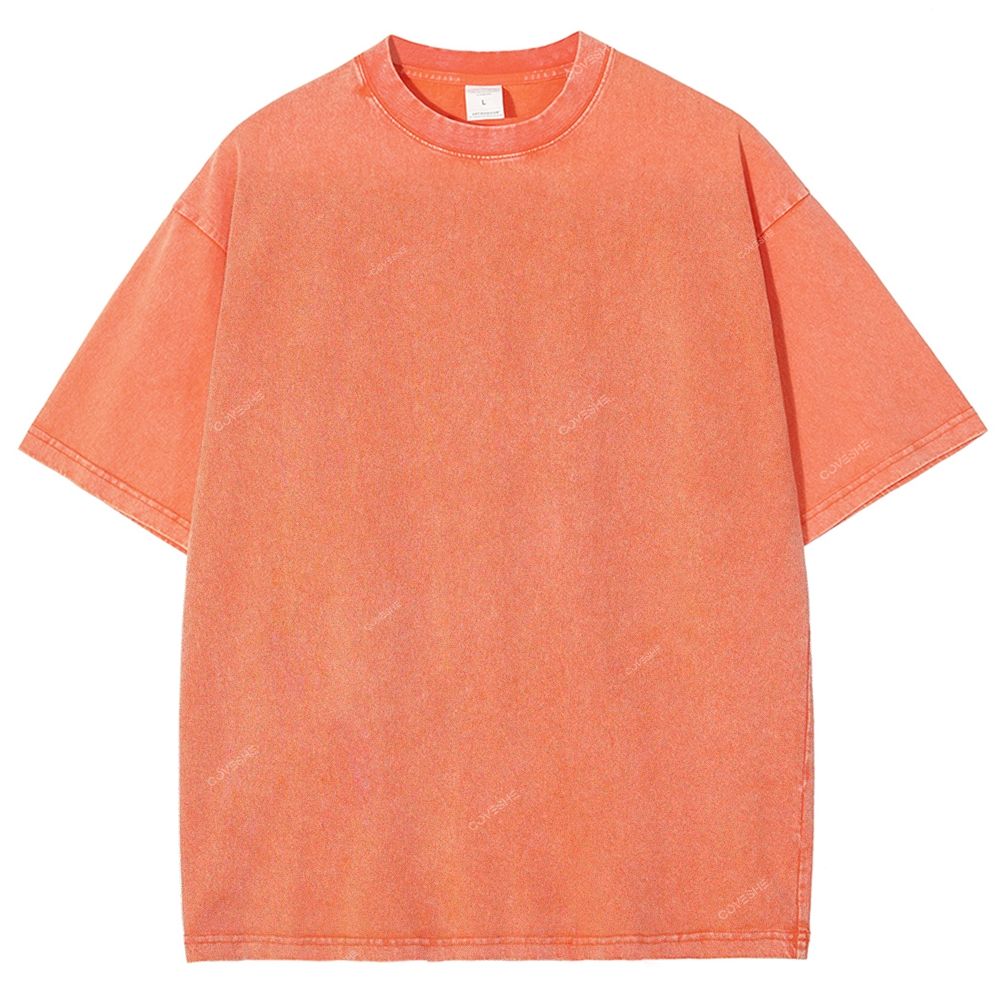 Unisex Turtle Printed Washed Tee