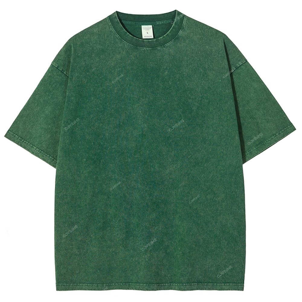 Unisex Art Goldfish Printed Washed Tee