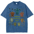 Unisex Turtle Printed Washed Tee