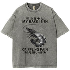 Unisex Cripping Pain Printed Washed Tee