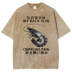 Unisex Cripping Pain Printed Washed Tee