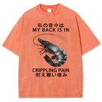 Unisex Cripping Pain Printed Washed Tee