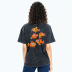 Unisex Art Goldfish Printed Washed Tee