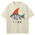 Unisex Fish Disguise Printed Washed Tee