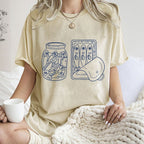 Unisex Sardine Can Printed Washed Tee