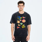 Unisex Birthday Fish Printed Washed Tee